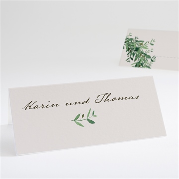 Tischkarte Hochzeit frühlingskranz