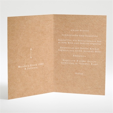 Menükarte Hochzeit abdruck des herzens - Vue 2