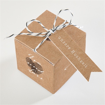 Geschenkbox Hochzeit abdruck des herzens - vue 3