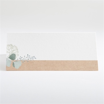 Tischkarte Hochzeit silber-linde - Tischkarte Rückseite