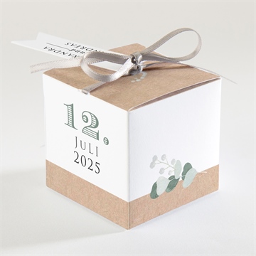 Geschenkbox Hochzeit silber-linde - Sicht 2