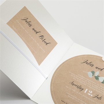 Hochzeitseinladung eukalyptus rustikal - Vue 3