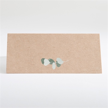 Tischkarte Hochzeit eukalyptus rustikal - Tischkarte Rückseite