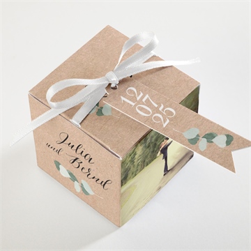 Geschenkbox Hochzeit eukalyptus rustikal - vue 3