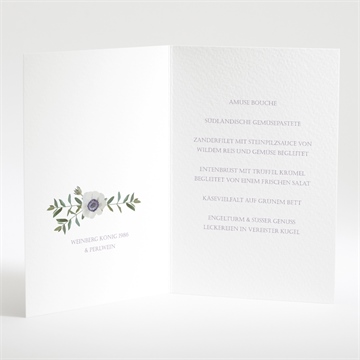 Menükarte Hochzeit zarte blüte - Vue 2