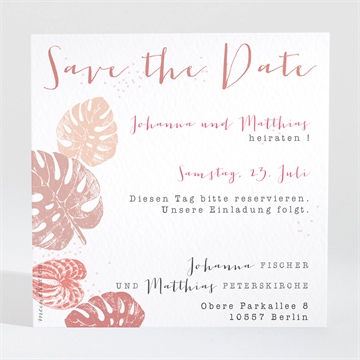 Save the Date Karte philodendron