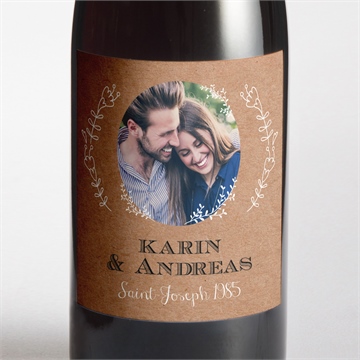 Flaschenetikett Hochzeit vertrauen