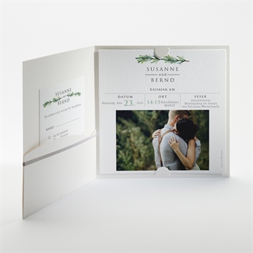 Hochzeitseinladung rosmarin zweig - Vue 2
