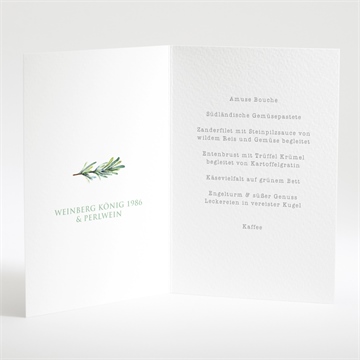 Menükarte Hochzeit rosmarin zweig - Vue 2