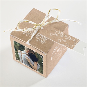 Geschenkbox Hochzeit kraft - Sicht 3