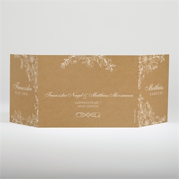 Hochzeitseinladung weiße blüten - Vue 3