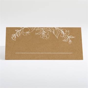 Tischkarte Hochzeit weiße blüten - Tischkarte Rückseite