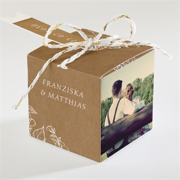 Geschenkbox Hochzeit weiße blüten - Vue 2