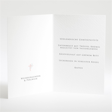 Menükarte Taufe rosa poetik - Vue 2