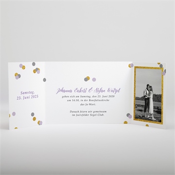 Hochzeitseinladung konfettiregen - Vue 2