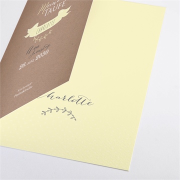 Kirchenheft Taufe pictos rund und kraft in gelb - Vue 2