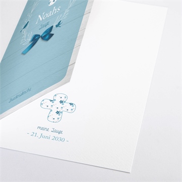 Kirchenheft Taufe blaue schleife - Sicht 2