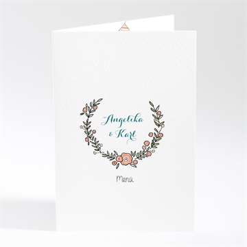 Menükarte Hochzeit bohemian