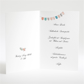 Menükarte Hochzeit bohemian - Vue 2