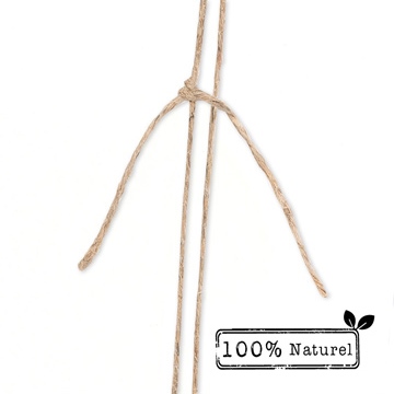 Geburtskarte blumenkranz blau - Schnur Detailansicht