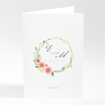 Menükarte Hochzeit blume
