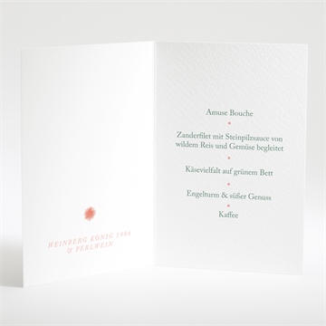 Menükarte Hochzeit blume - Vue 2