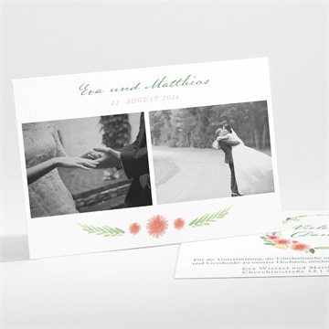 Dankeskarte Hochzeit blume