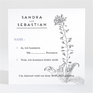 Antwortkarte Hochzeit herbarium