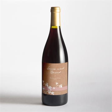 Flaschenetikett Hochzeit mit efeu gebunden - vue 2