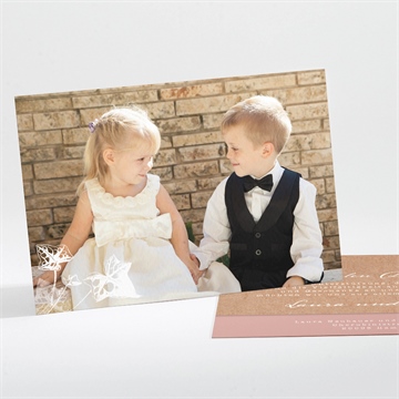 Dankeskarte Hochzeit mit efeu gebunden