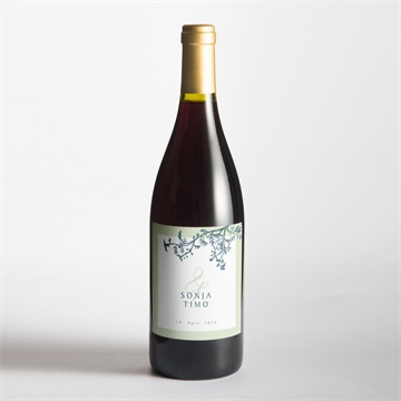 Flaschenetikett Hochzeit greenery - Sicht 2