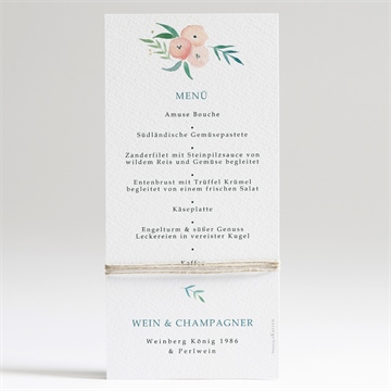 Menükarte Hochzeit wilde rose - Vue 2