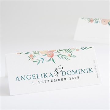 Tischkarte Hochzeit wilde rose