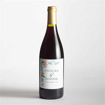 Flaschenetikett Hochzeit wilde rose - vue 2