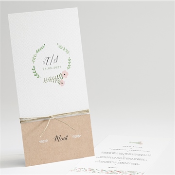 Menükarte Hochzeit blumenwiese