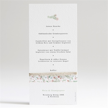 Menükarte Hochzeit blumenwiese - Vue 2