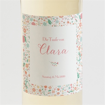 Flaschenetikett Taufe liberty kreuz