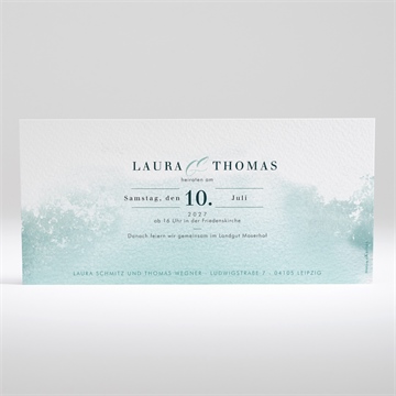 Hochzeitseinladung wald aquarell - Vue 2