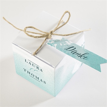 Geschenkbox Hochzeit wald aquarell - Sicht 3