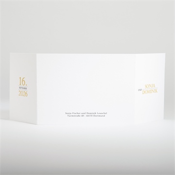 Hochzeitseinladung der goldene tag - Sicht 3