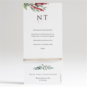 Menükarte Hochzeit mohnblumen - Vue 2