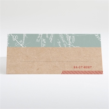 Tischkarte Hochzeit flugticket - Tischkarte Rückseite