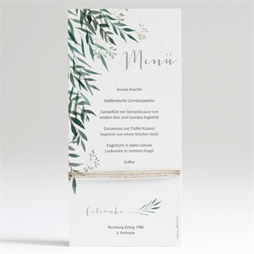 Menükarte Hochzeit olivenzweig - Vue 2