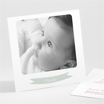 Dankeskarte Geburt fuchsfamilie