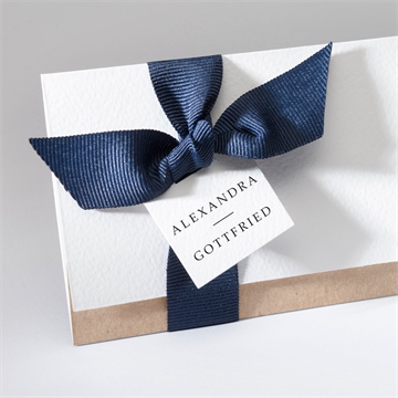 Hochzeitseinladung schick mit schleife - vue 2