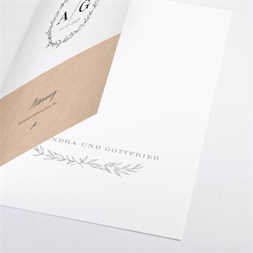 Kirchenheft Hochzeit schick mit schleife - vue 2