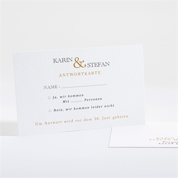 Antwortkarte Hochzeit eng verbunden