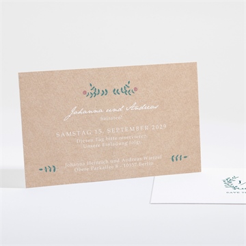 Save the Date Karte wintergrün