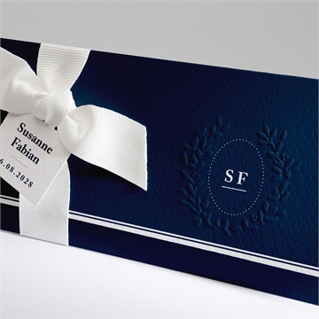 Hochzeitseinladung schick in blau - vue 2