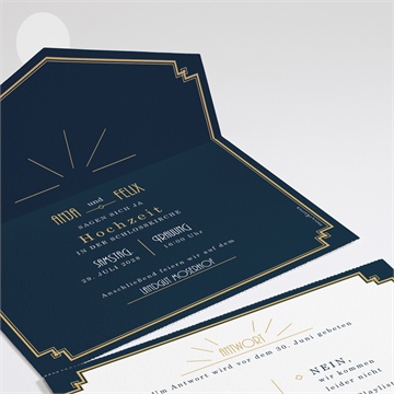 Hochzeitseinladung art déco - Vue 2